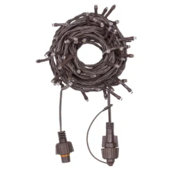 Catena Connect+ 8 m, 80 led bianco caldo, cavo marrone, prolungabile