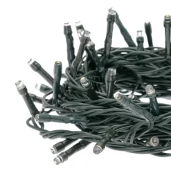 Catena Connect+ 5 m, 50 led bianco freddo, cavo verde, prolungabile