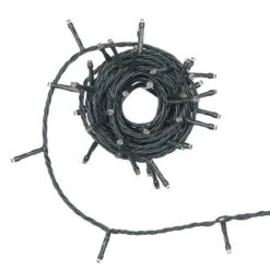 Catena Connect+ 8 m, 80 led bianco freddo, cavo verde, prolungabile