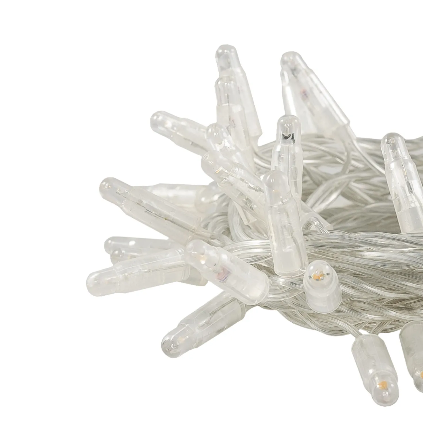 Catena Connect ProLine 36V, 5 m, 50 maxiled bianco caldo, cavo trasparente, prolungabile