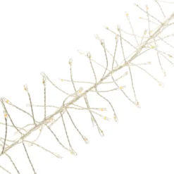 Catena Festone argento 10 m, 2400 microled bianco caldo e bianco freddo, alta densità