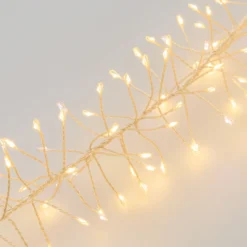 Catena Festone argento 10 m, 2400 microled bianco caldo e bianco freddo, alta densità