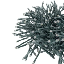 Catena Festone Connect+ 3 m, 300 led bianco caldo e bianco freddo, cavo verde, prolungabile