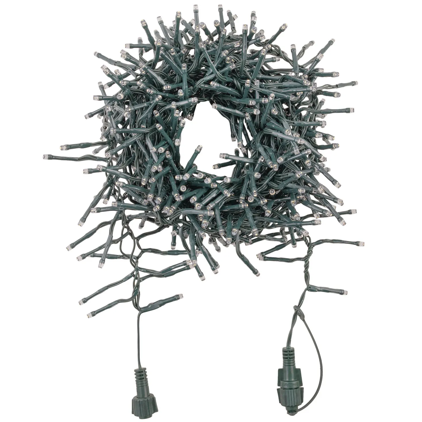 Catena Festone Connect+ 3 m, 300 led bianco caldo e bianco freddo, cavo verde, prolungabile