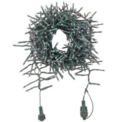 Catena Festone Connect+ 5 m, 500 led bianco caldo, cavo verde, prolungabile
