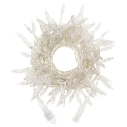 Catena festone 4 m, 192 maxiled bianco caldo, cavo trasparente, prolungabile