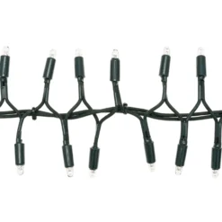 Catena Festone 4 m, 200 maxiled bianco caldo, cavo verde prolungabile, IP67