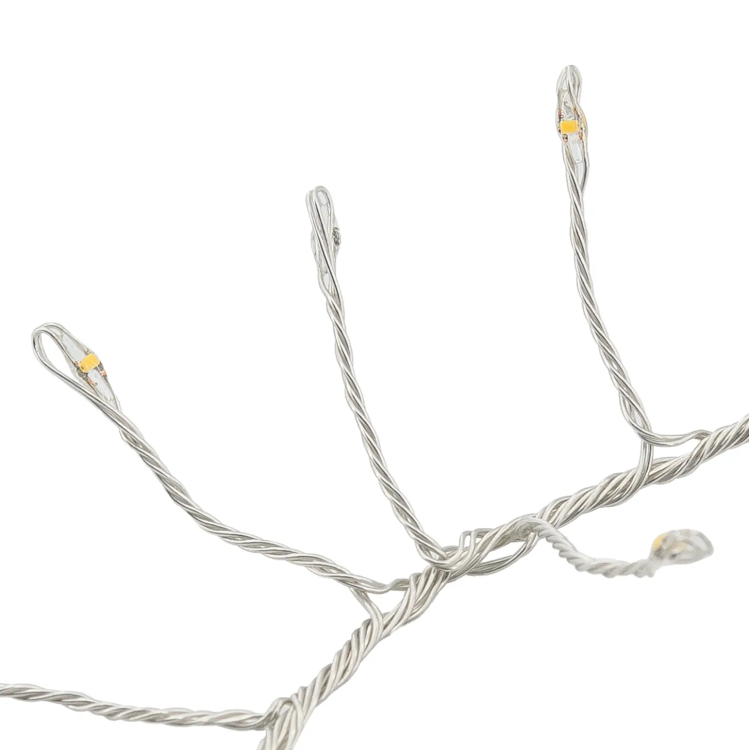 Catena Festone 10 m, 800 microled bianco caldo e RGB, cavo metal argento