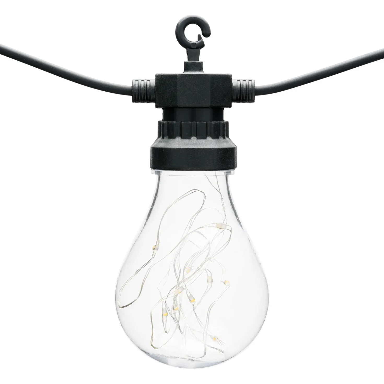 Catena 20 lampadine vintage led bianco caldo, Ø 67 mm