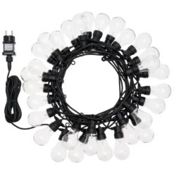Catena 30 lampadine vintage led bianco caldo, Ø 50 mm