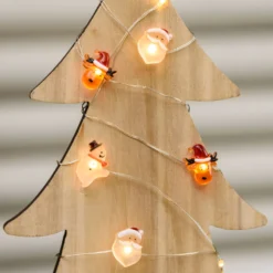 Catena luminosa con 20 decorazioni natalizie a batteria, led bianco caldo