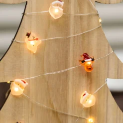 Catena luminosa con 20 decorazioni natalizie a batteria, led bianco caldo
