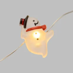 Catena luminosa con 40 decorazioni natalizie a batteria, led bianco caldo