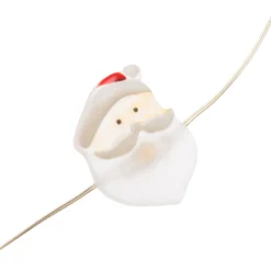 Catena luminosa con 40 decorazioni natalizie a batteria, led bianco caldo