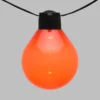 Catena 10 m con cavo illuminato, 25 lampadine multicolor, led bianco caldo, cavo nero