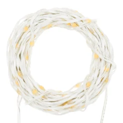 Catena MicroLED di 50 m, 500 microled bianco extra caldo, cavo bianco