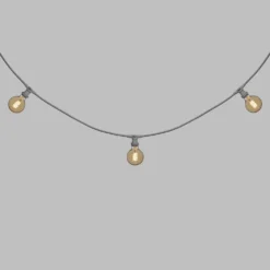 Catena 5 m, 8 lampadine globo Ø 95 mm di 4 Watt, led a spirale, cavo bianco, prolungabile