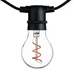 Catena 5 m, 10 lampadine goccia Ø 60 mm, led rosa a spirale, prolungabile