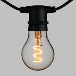 Catena 5 m, 10 lampadine goccia Ø 60 mm, led multicolor a spirale, prolungabile