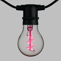 Catena 5 m, 10 lampadine goccia Ø 60 mm, led multicolor a spirale, prolungabile
