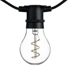 Catena 5 m, 10 lampadine goccia Ø 60 mm, led multicolor a spirale, prolungabile