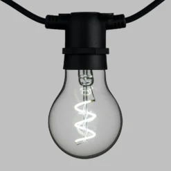 Catena 5 m, 10 lampadine goccia Ø 60 mm, led multicolor a spirale, prolungabile