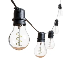 Catena 5 m, 10 lampadine goccia Ø 60 mm, led bianco freddo a spirale, prolungabile