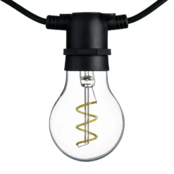 Catena 5 m, 10 lampadine goccia Ø 60 mm, led bianco freddo a spirale, prolungabile