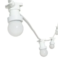 Catena 5 m, 5 lampadine led a globo Ø 45 mm di 1,2 Watt, cavo bianco, prolungabile