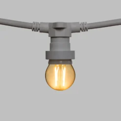 Catena 5 m, 8 lampadine led globo Ø 45 mm di 2 Watt, cavo bianco, prolungabile