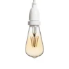 Catena 5 m, 8 lampadine led pendenti Edison Ø 64 mm di 4 watt dimmerabili, h 70 cm, prolungabile