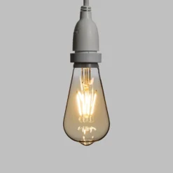 Catena 5 m, 8 lampadine led pendenti Edison Ø 64 mm di 4 watt dimmerabili, h 30 cm, prolungabile