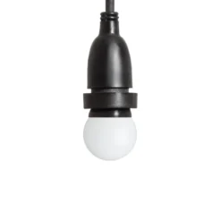Catena 5 m, 8 lampadine led pendenti globo Ø 45 mm di 1,2 Watt, h 30 cm, prolungabile