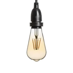 Catena 5 m, 8 lampadine led pendenti Edison Ø 64 mm di 4 watt dimmerabili, h 70 cm, prolungabile