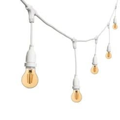 Catena 5 m, 8 lampadine led pendenti goccia Ø 60 mm di 4 Watt, h 30 cm, prolungabile