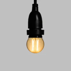 Catena 5 m, 8 lampadine led pendenti globo Ø 45 mm di 2 Watt, h 30 cm, prolungabile