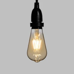 Catena 5 m, 8 lampadine led pendenti Edison Ø 64 mm di 4 watt dimmerabili, h 30 cm, prolungabile
