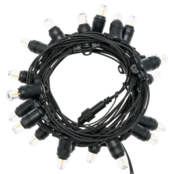 Catena 6 m, 20 lampadine Ø 18 mm, filament led bianco caldo, prolungabile