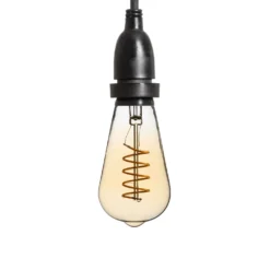 Catena 5 m, 8 lampadine pendenti Edison Ø 64 mm, h 70 cm, led a spirale, prolungabile