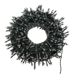 Catena 20 m, 500 led bianco caldo, cavo verde