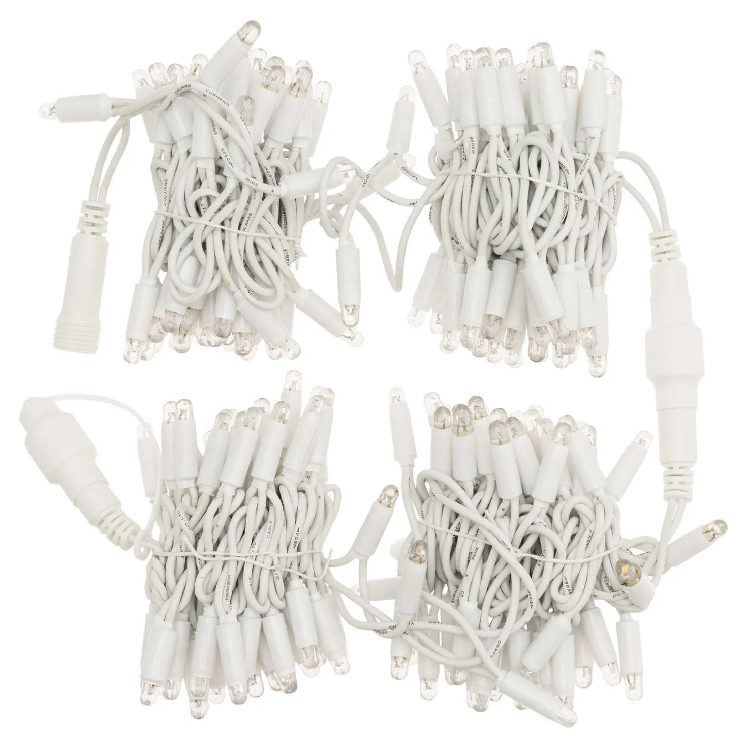 Catena 10 m, 200 maxiled bianco caldo, cavo bianco, prolungabile, IP67