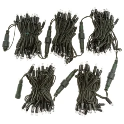 Catena 20 m, 200 maxiled bianco caldo e bianco freddo, cavo verde, prolungabile, IP67