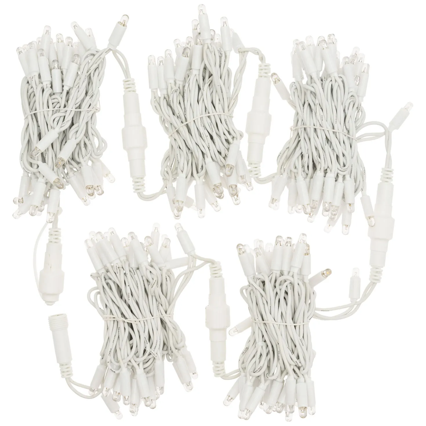 Catena 20 m, 200 maxiled bianco caldo, cavo bianco, prolungabile, IP67