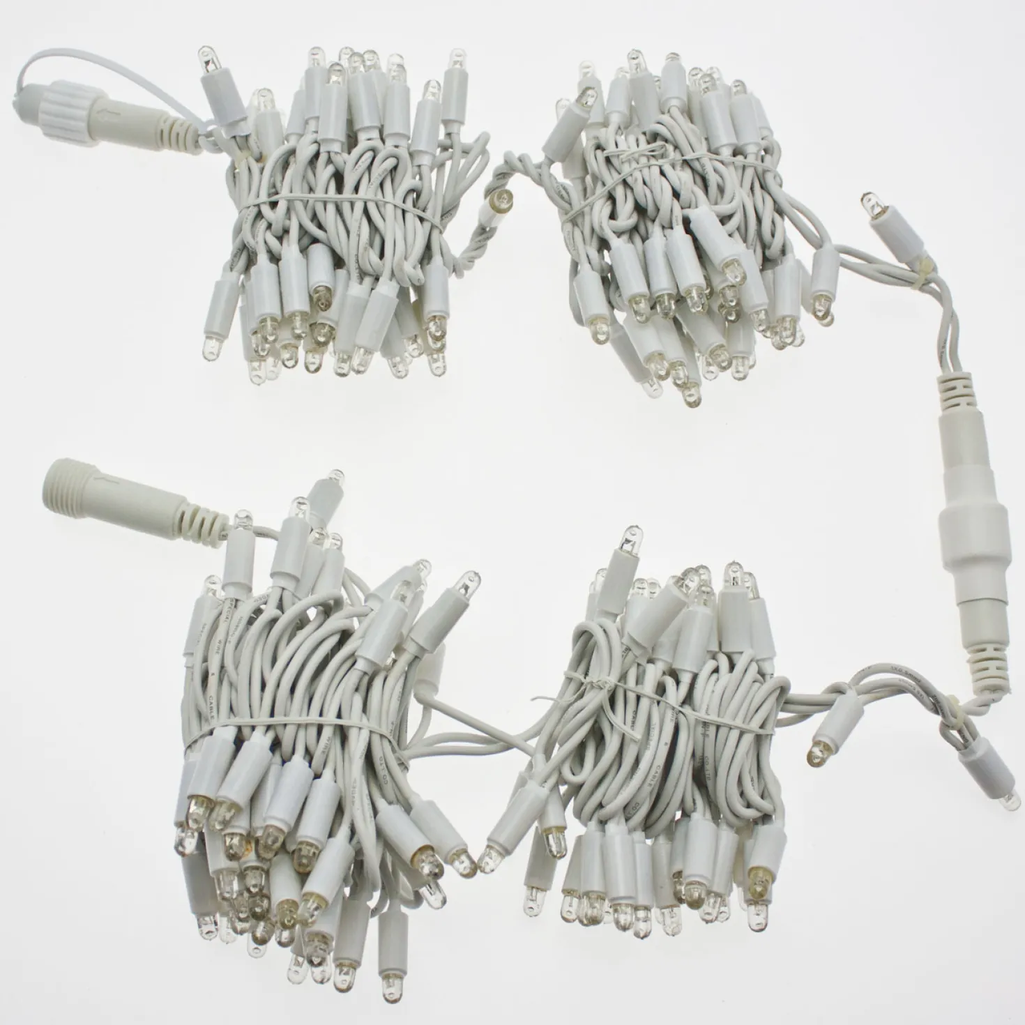 Catena 10 m, 200 maxiled bianco caldo e bianco freddo, cavo bianco, prolungabile, IP67