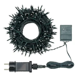 Catena 17,3 m, 240 miniled bianco caldo, cavo verde