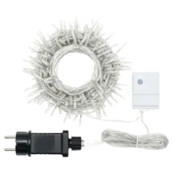 Catena 13,1 m, 180 miniled bianco caldo, cavo trasparente