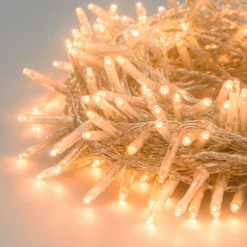 Catena 25,7 m, 360 miniled bianco extra caldo, cavo trasparente