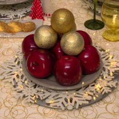 Catena Nastro di Luce a batteria 1,2 m, 60 microled bianco caldo, cavo argento