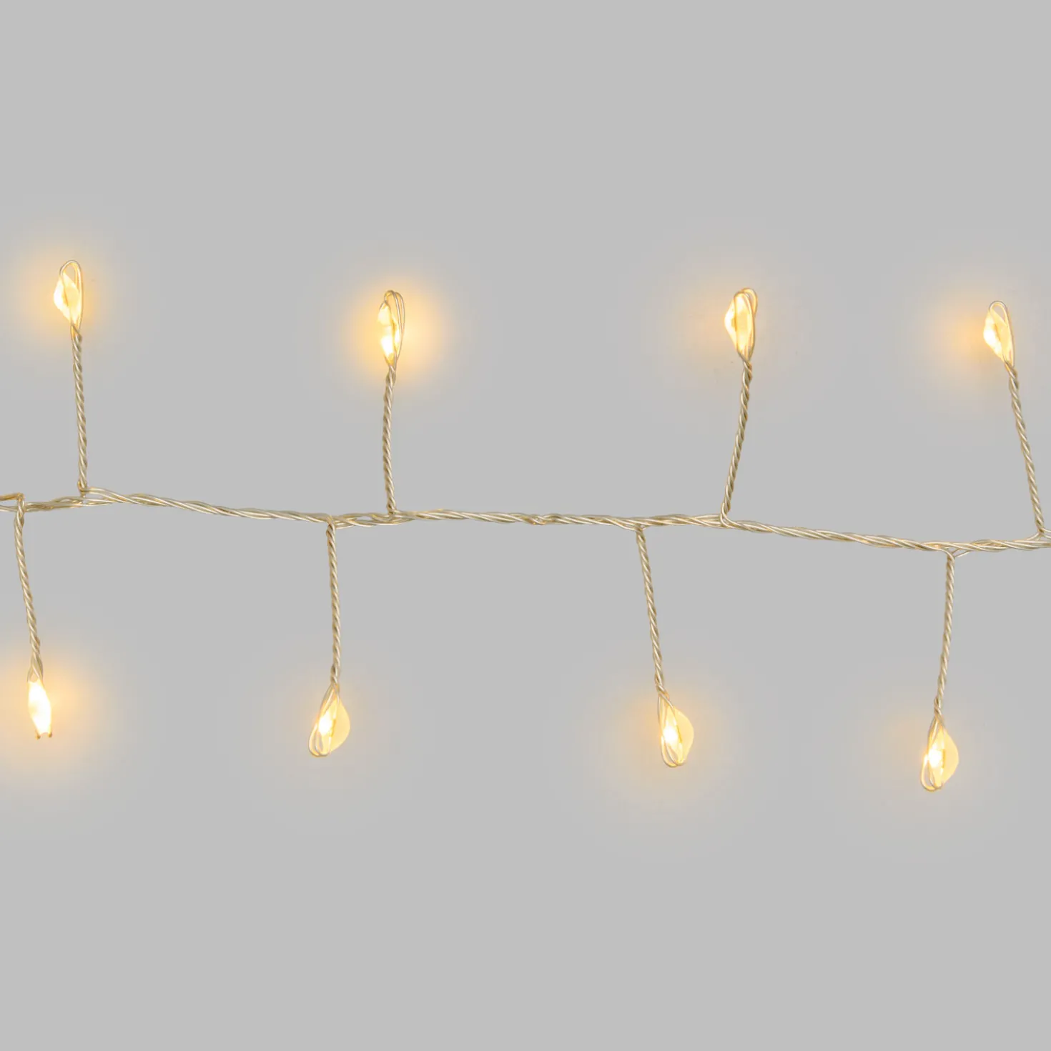 Catena Nastro di Luce 20 m, 1000 Micro led bianco caldo, cavo argento