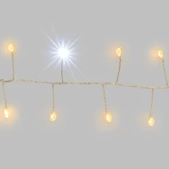 Catena Nastro di Luce 20 m, 1000 Micro led bianco caldo e freddo, cavo argento